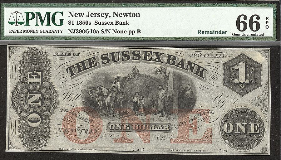 The Sussex Bank of Newton, New Jersey $1